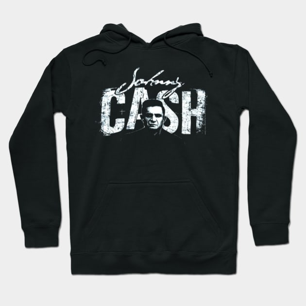 Johnny Cash Iconic Impressions Hoodie by labyrinth pattern
